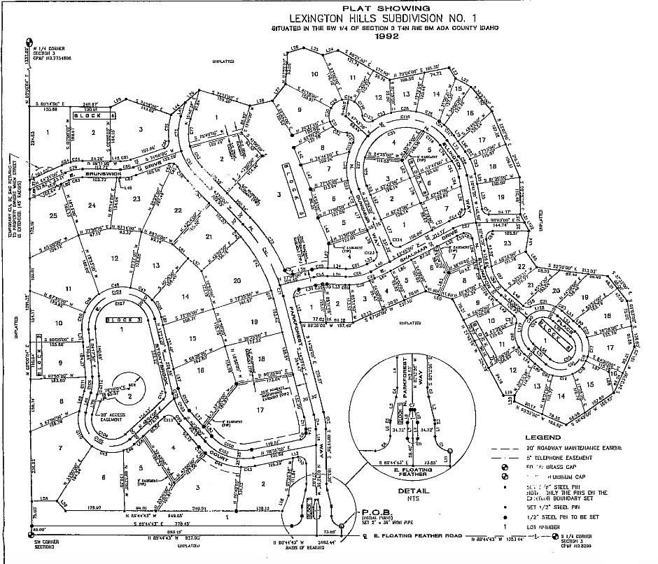 Lexington Hills Plat Map